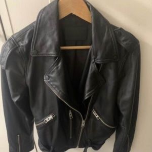 New, never worn. AllSaints Balfern Sheep Leather Biker Jacket